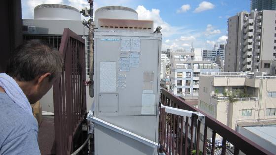 工事前の古いボイラー