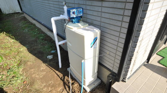 千葉県市原市の上田様邸に設置した軟水器MS-18